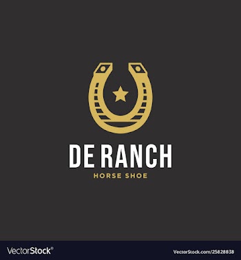 Shoe horse cowboy ranch vintage logo design vector image