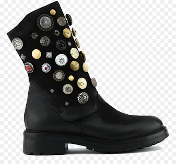 Shoe Motorcycle boot Studded bracelet Twinset Leather Ankle Boots with Studs - balenciaga button 