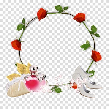 Shoe, Rose shoes cartoon circle decorative frame transparent background PNG clipart