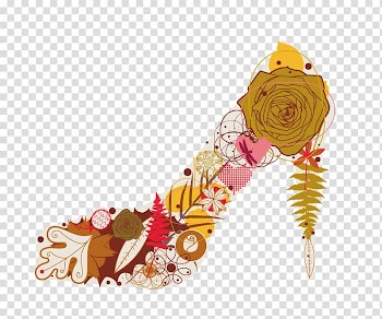 Shoe Shop High-heeled footwear Slipper Sneakers, flowers shoes transparent background PNG clipart