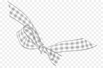 Shoelace knot White Blue - Plaid bow 