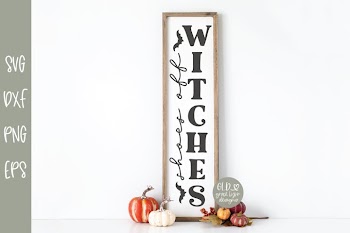 Shoes Off Witches - Vertical Halloween SVG