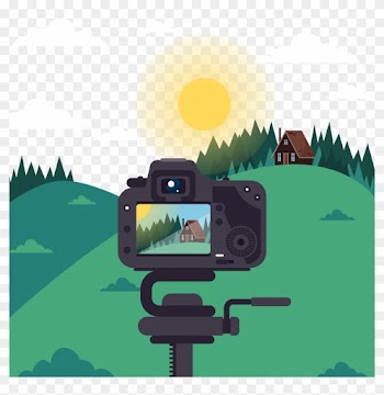 Shoot Camera Outskirts Scenery Vector Material - Photography