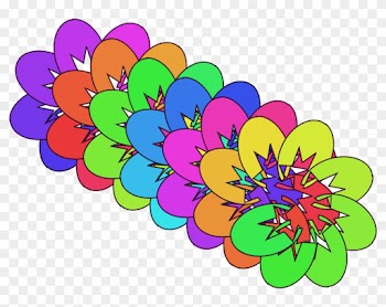 Shooting Star Clipart Colorful - Rainbow Flowers Transparent