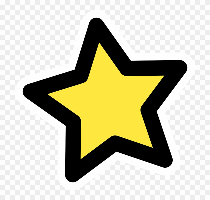 Shooting Star Png Transparent Background 24, - Estrellas Amarillas Con Negro