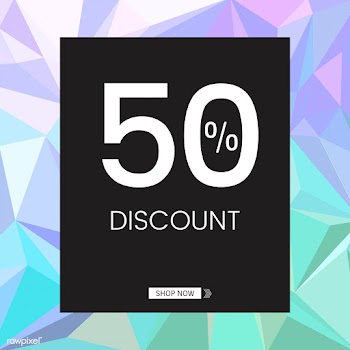 Shop now 50% discount vector | Free stock vector - 512066