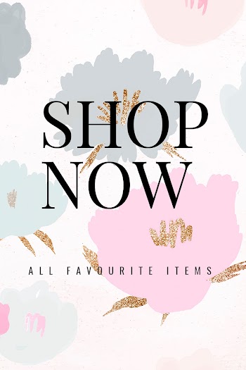Shop now text promotion floral background psd