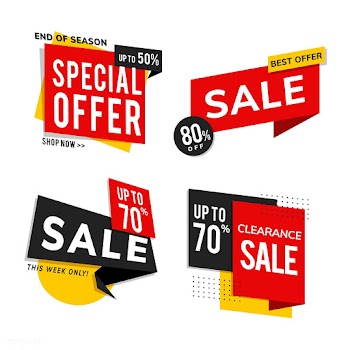 Shop sale promotion advertisements vector set | Free stock vector - 538250