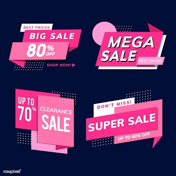 Shop sale promotion advertisements vector set | Free stock vector - 538256