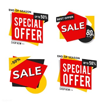 Shop sale promotion advertisements vector set | Free stock vector - 538259
