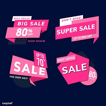 Shop sale promotion advertisements vector set | Free stock vector - 538293