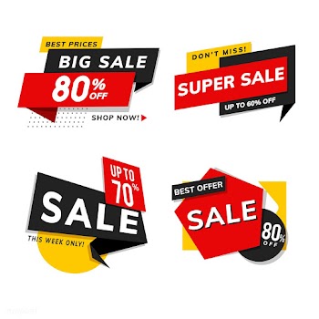 Shop sale promotion advertisements vector set | Free stock vector - 538303