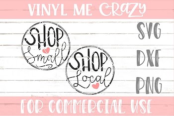 Shop Small Shop Local SVG DXF PNG