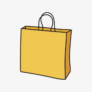 Shopping bag clipart, object cute | Free Vector Illustration - rawpixel