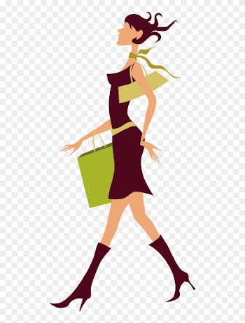 Shopping Bag Handbag Royalty-free Clip Art - Shopping Girl