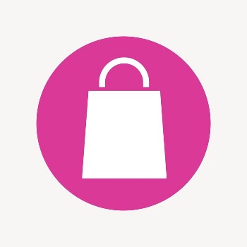 Shopping bag icon badge, flat | Free Icons - rawpixel