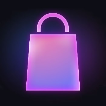 Shopping bag icon, neon glow | Free Icons - rawpixel