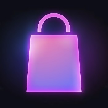 Shopping bag icon, neon glow | Free Icons - rawpixel