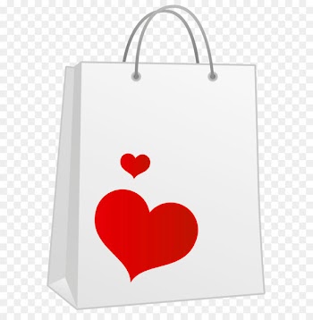 Shopping bag Icon Paper bag - Valentine Red Heart Bag PNG Clipart 
