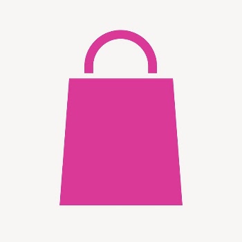 Shopping bag icon, pink flat | Free Icons - rawpixel