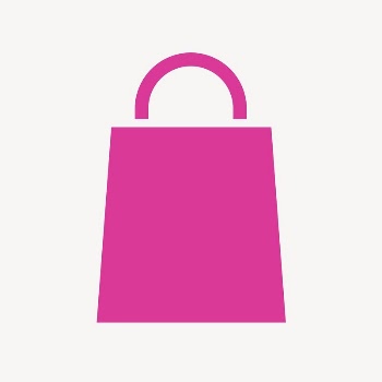 Shopping bag icon, pink flat | Free Icons - rawpixel
