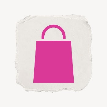 Shopping bag icon, ripped paper | Free PSD - rawpixel
