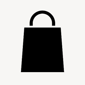 Shopping bag icon, simple flat | Free Icons - rawpixel