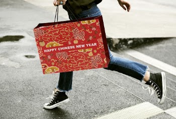Shopping bag mockup, Chinese New | Free PSD Mockup - rawpixel
