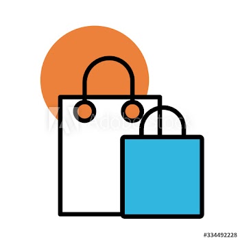 shopping bag paper line and fill style icon