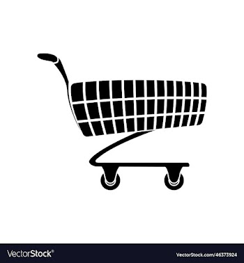shopping cart black silhouette icon