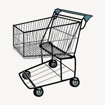 Shopping cart drawing, vintage illustration | Free Vector - rawpixel