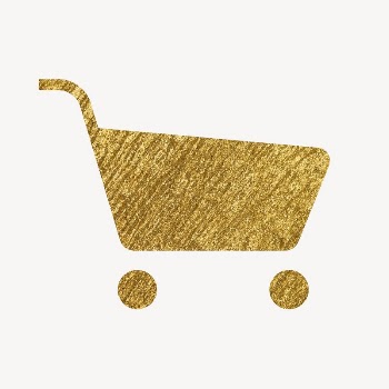 Shopping cart gold icon, glittery | Free Icons - rawpixel