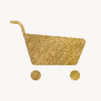 Shopping cart gold icon, glittery | Free Icons - rawpixel