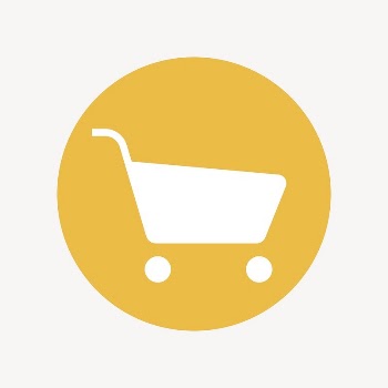 Shopping cart icon badge, flat | Free Icons - rawpixel