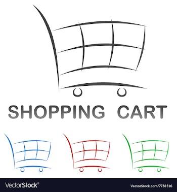Shopping cart icon design set vector image