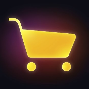 Shopping cart icon, neon glow | Free Icons - rawpixel
