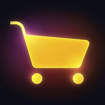 Shopping cart icon, neon glow | Free Icons - rawpixel