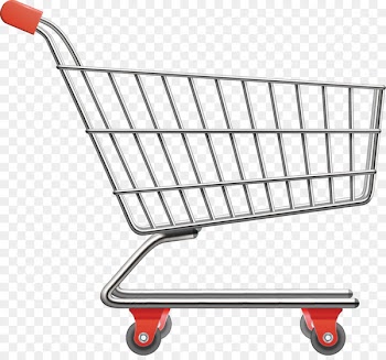 Shopping cart - Realistic vector supermarket shopping cart 