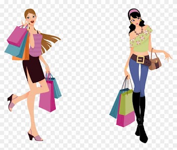 Shopping Fashion Clip Art - Fashion Shopping Girl Vector