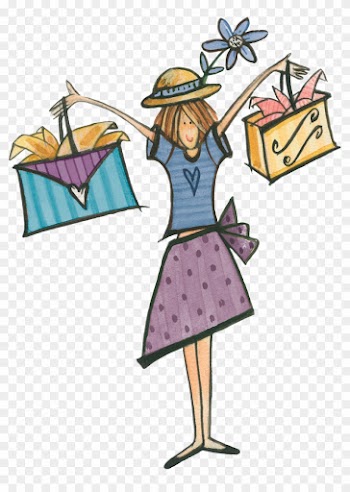 Shopping Girl Image - Png Cartoon Shopping Girls
