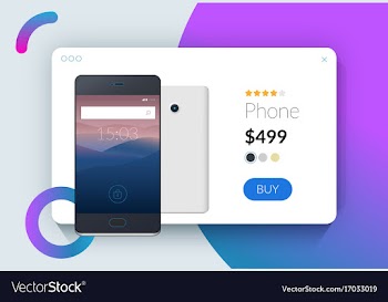  					Shopping new smartphone on ecommerce website vector image														