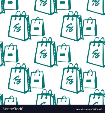 shopping packages seamless pattern doodle