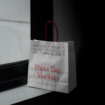 Shopping Paper Bag PSD Mockup