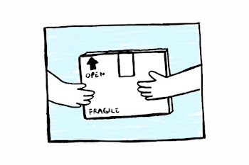 Shopping parcel delivery doodle contactless… | Free stock illustration | High Resolution graphic