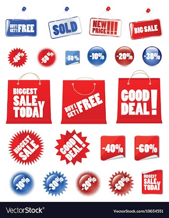 Shopping set vector image