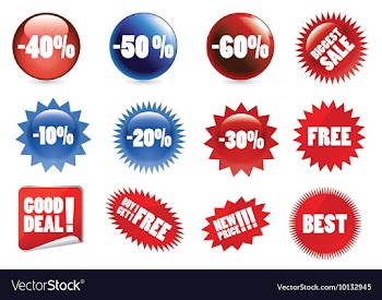 Shopping set vector image