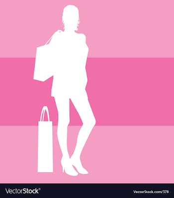 Shopping silhouette vector image