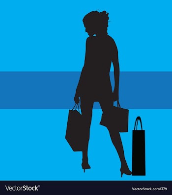 Shopping silhouette vector image