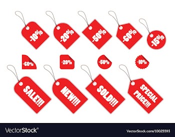 Shopping tags vector image