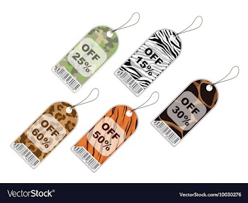 Shopping tags vector image